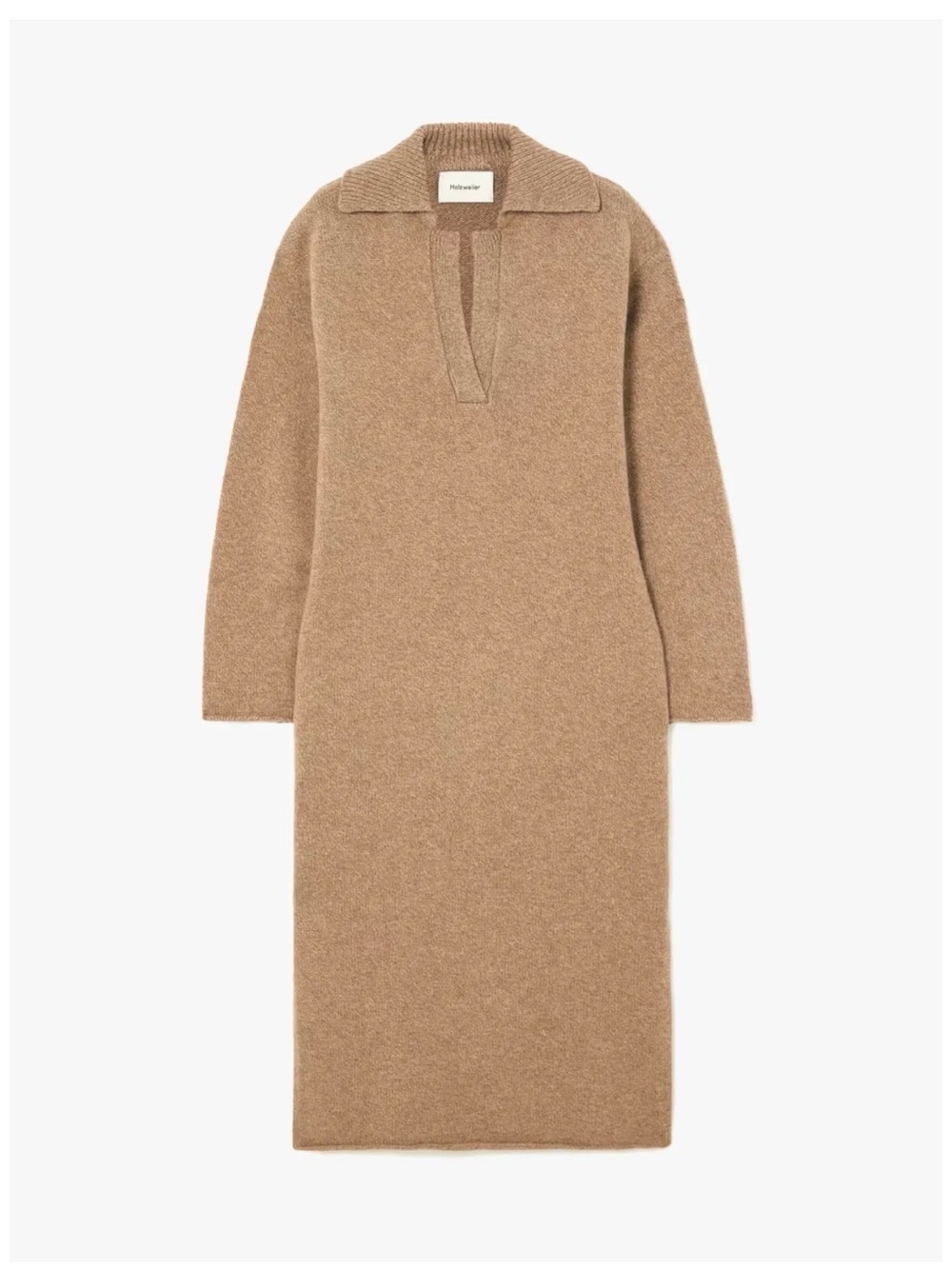 Holzweiler knit Midi Dress in mushroom 🍄‍🟫